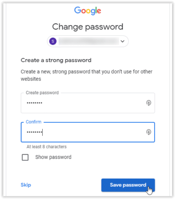 Google Gmail Password Recovery