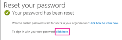 office 365 change password